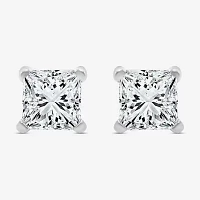 Premier Collection 1 CT. T.W.  Natural Diamond Princess-Cut Stud Earrings 14K Gold