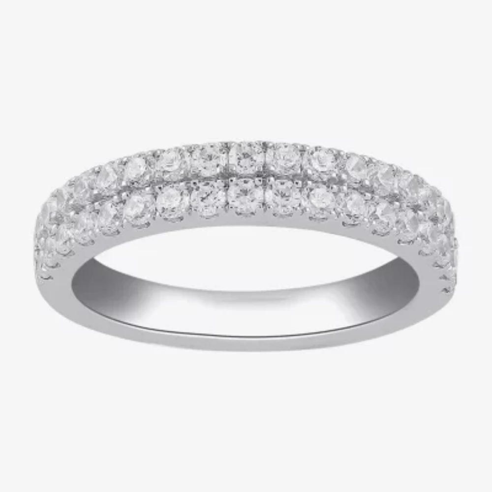 (G / I1) Womens 3/4 CT. T.W. Lab Grown White Diamond 10K Gold Anniversary Wedding Band