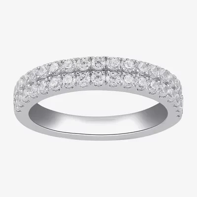 (G / I1) Womens 3/4 CT. T.W. Lab Grown White Diamond 10K Gold Anniversary Wedding Band