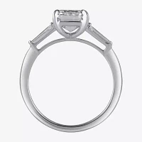 Love Lives Forever (F / Si2) Womens 3 1/6 Ct. T.W. Lab Grown White Diamond 14K Gold 3-Stone Engagement Ring