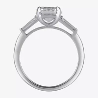 Love Lives Forever (F / Si2) Womens 3 1/6 Ct. T.W. Lab Grown White Diamond 10K Gold 3-Stone Engagement Ring