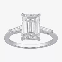Love Lives Forever (F / Si2) Womens 3 1/6 Ct. T.W. Lab Grown White Diamond 10K Gold 3-Stone Engagement Ring