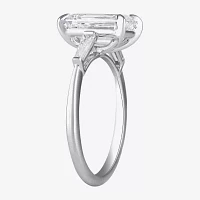Love Lives Forever (F / Si2) Womens 3 1/6 Ct. T.W. Lab Grown White Diamond 10K Gold 3-Stone Engagement Ring