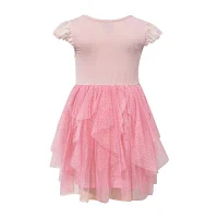 Lilt Little Girls Short Sleeve Flutter Tutu Dress