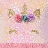 Lilt Little Girls Short Sleeve Flutter Tutu Dress