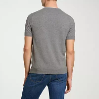 Van Heusen Mens Crew Neck Short Sleeve Pullover Sweater