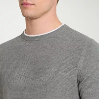 Van Heusen Mens Crew Neck Short Sleeve Pullover Sweater