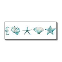 Streamline Art Teal Shells Canvas Art