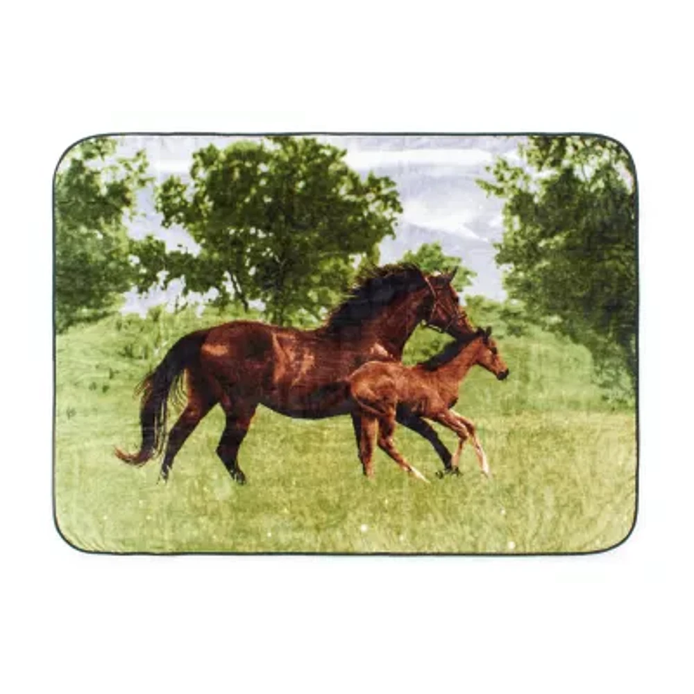 Shavel Home Products Mare and Colt Hi Pile Midweight Throw