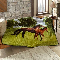 Shavel Home Products Mare and Colt Hi Pile Midweight Throw