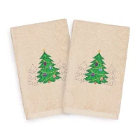 Linum Home Textiles Xmas Three Trees 2-pc. Hand Towels