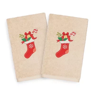 Linum Home Textiles Christmas Stocking 2-pc. Hand Towels