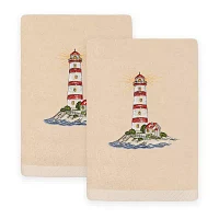 Linum Home Textiles Summer Lighthouse Embroidered 2-pc. Hand Towels