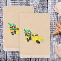 Linum Home Textiles Summer Truck Embroidered 2-pc. Hand Towels