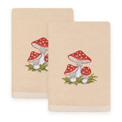 Linum Home Textiles Spring Mushroom Embroidered 2-pc. Hand Towels