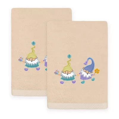 Linum Home Textiles Spring Gnomes Embroidered 2-pc. Hand Towels