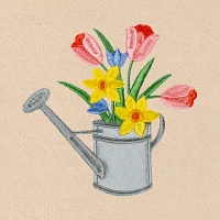 Linum Home Textiles Spring Watering Can Embroidered 2-pc. Hand Towels