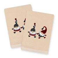 Linum Home Textiles Christmas Gnomes Embroidered 2-pc. Hand Towels