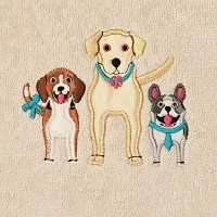 Linum Home Textiles Dogs Embroidered 2-pc. Hand Towels