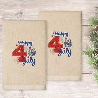 Linum Home Textiles 4th Of July Embroidered 2-pc. Hand Towels
