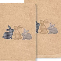 Linum Home Textiles Bunny Row Embroidered 2-pc. Hand Towels