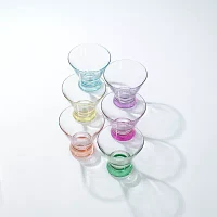 Joyjolt Hue Colored 6-pc. Martini Glass