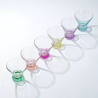 Joyjolt Hue Colored 6-pc. Martini Glass