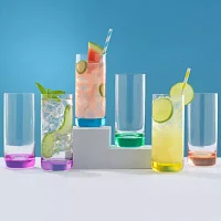 Joyjolt Hue Colored 6-pc. Drinkware Set