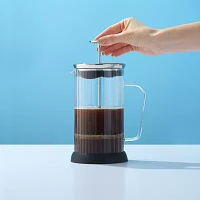 Joyjolt Fluted Glass French Press Beverage Dispenser