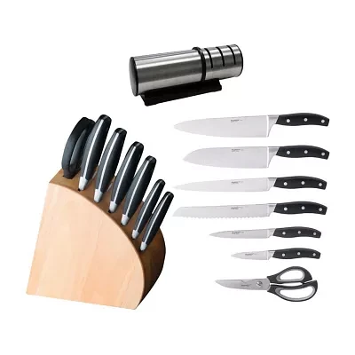 BergHOFF Essentials Forged Stainless Steel 9pc. Knife Block Set with Sharpener