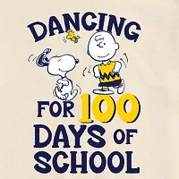 Mens Short Sleeve Peanuts 100 Days Of School Graphic T-Shirt