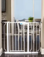 Regalo Easy Step Extra Wide White Metal Walk-Through Gate