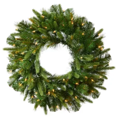 Vickerman 48" Cashmere Christmas Wreath with 100 Warm White LED Lights