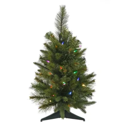 2' Prelit Mixed Pine Christmas Tree