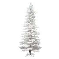 6.5' Prelit Flocked White Spruce Christmas Tree