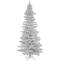 6.5' Prelit Flocked White Spruce Christmas Tree