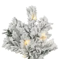 Vickerman 4 1/2 Foot Pre-Lit Flocked Christmas Tree