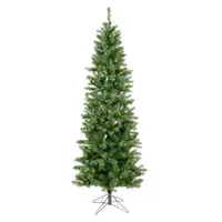  5.5' Prelit Pencil Pine Artificial Christmas Tree