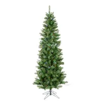  5.5' Prelit Pencil Pine Artificial Christmas Tree
