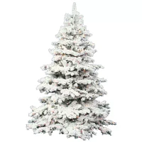 Vickerman 6 1/2 Foot Pre-Lit Flocked Christmas Tree