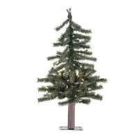 2' Natural Alpine Artificial Prelit Christmas Tree