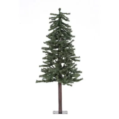  5' Natural Alpine Artificial Christmas Tree with Multi-Colored Lights