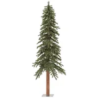 6' Natural Alpine Artificial Christmas Tree with Multi-Colored Lights