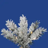  6.5' Prelit Flocked Pacific Pencil Christmas Tree