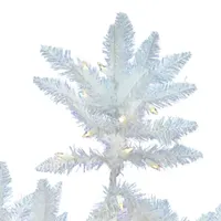 7.5' Prelit Sparkle White Spruce Artificial Christmas Tree