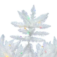 7.5' Prelit Sparkle White Spruce Artificial Christmas Tree