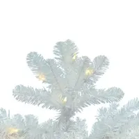 4.5' Prelit Sparkling White Artificial Christmas Tree