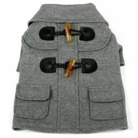 The Pet Life Military Static Rivited Fashion Collared Wool Coat