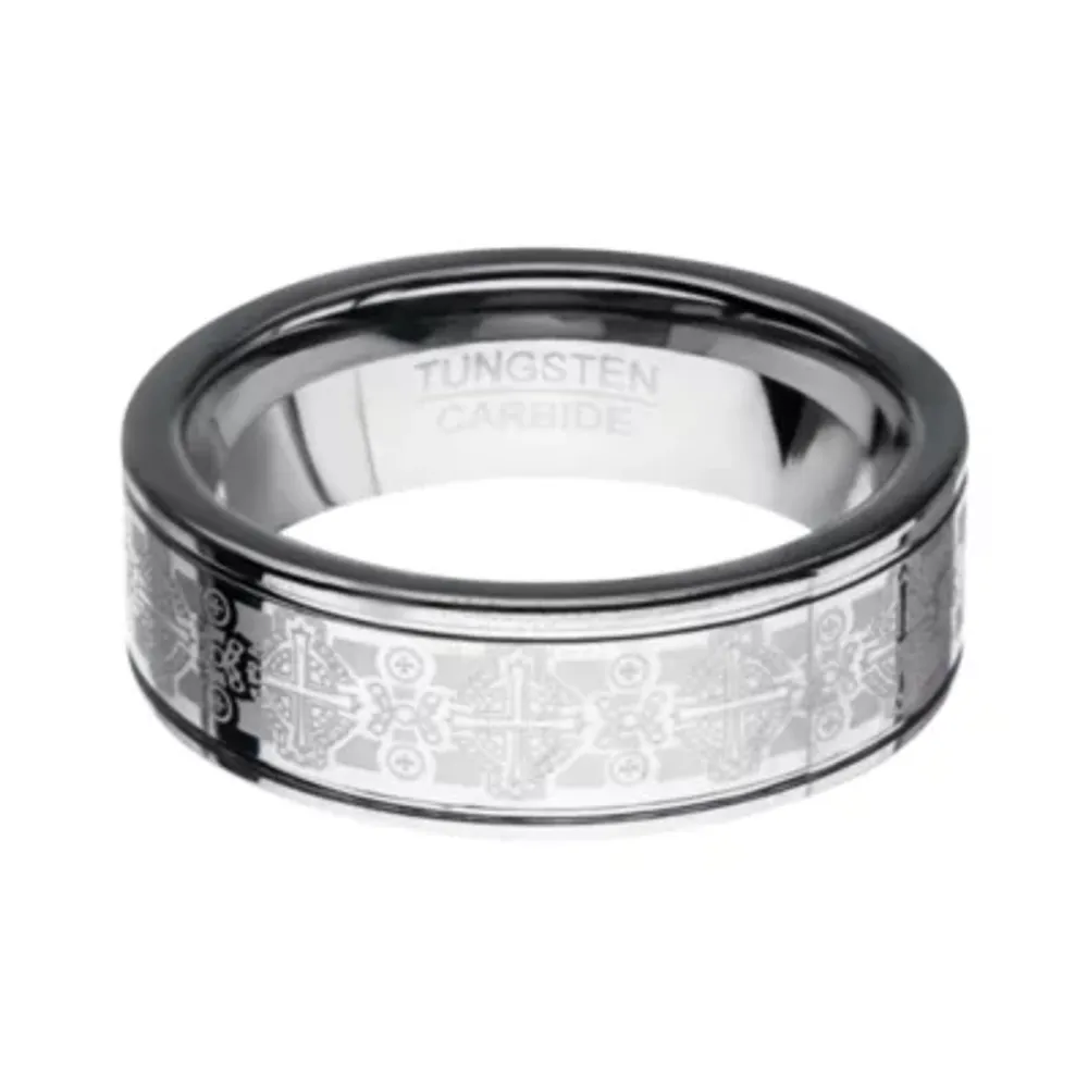 Inox Mens Jewelry 8MM Tungsten Wedding Band