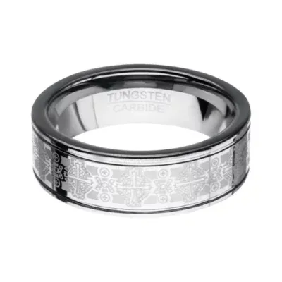 Inox Mens Jewelry 8MM Tungsten Wedding Band